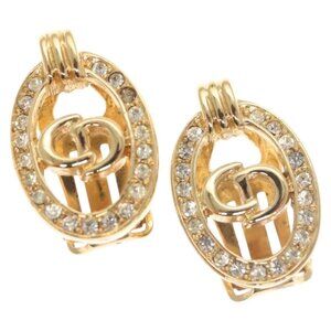 Christian Dior Earring metal Gold Auth